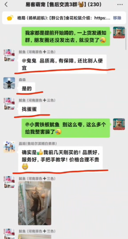 感谢易客萌宠3群全体用户的集体好评，群内收获好评不断！！-易客萌宠官网